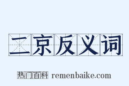二京反义词是什么意思的图片